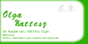 olga mattesz business card